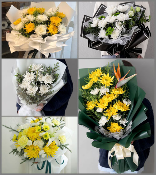山东济宁曲阜市石门山镇林程店村白事花束代送